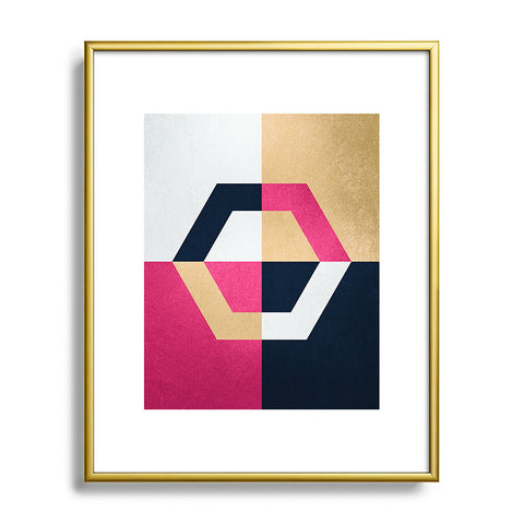 Elisabeth Fredriksson Hexagon Metal Framed Art Print