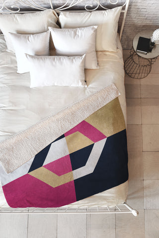 Elisabeth Fredriksson Hexagon Fleece Throw Blanket