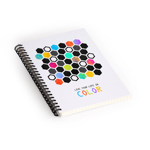 Elisabeth Fredriksson Hexagons Spiral Notebook