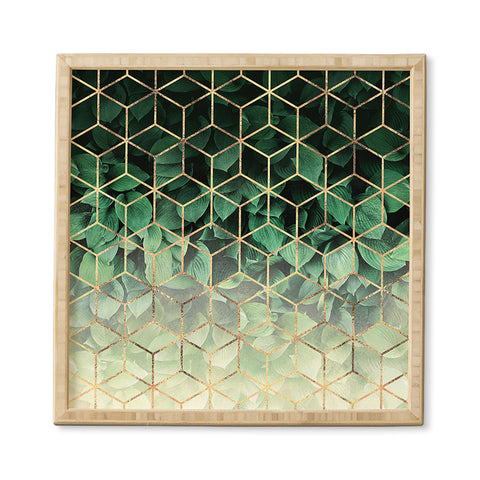Elisabeth Fredriksson Leaves And Cubes Framed Wall Art