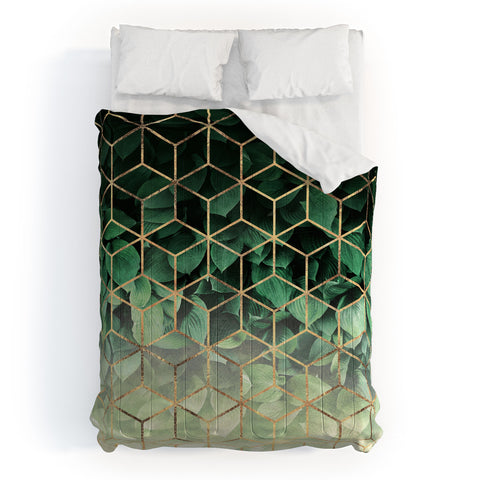 Elisabeth Fredriksson Leaves And Cubes Comforter
