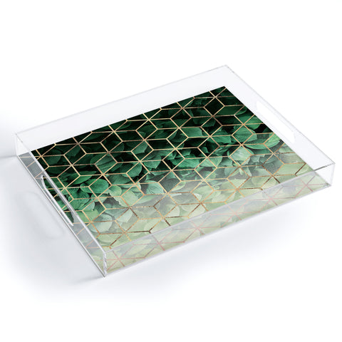 Elisabeth Fredriksson Leaves And Cubes Acrylic Tray