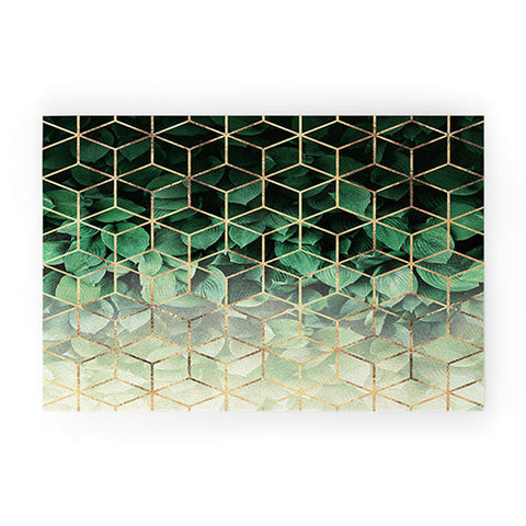 Elisabeth Fredriksson Leaves And Cubes Welcome Mat