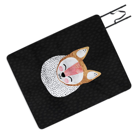 Elisabeth Fredriksson Little Arctic Fox Picnic Blanket