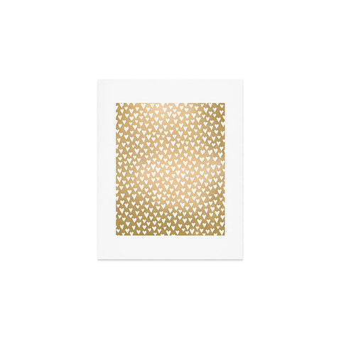 Elisabeth Fredriksson Little Hearts On Gold Art Print