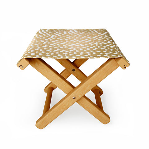Elisabeth Fredriksson Little Hearts On Gold Folding Stool