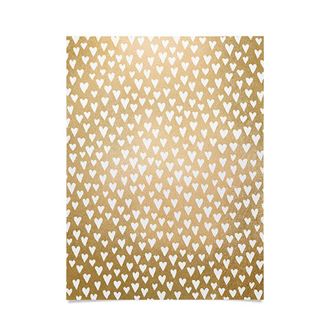 Elisabeth Fredriksson Little Hearts On Gold Poster