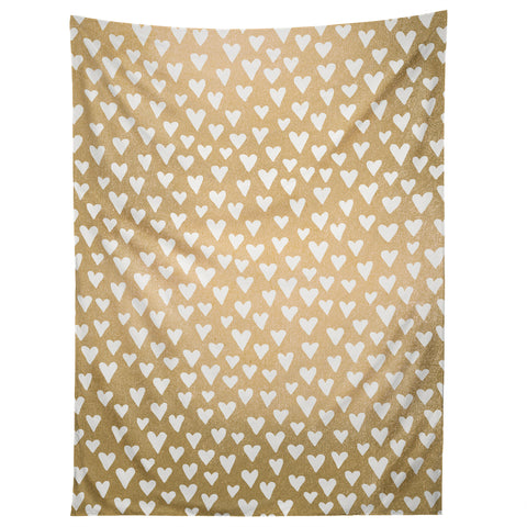 Elisabeth Fredriksson Little Hearts On Gold Tapestry