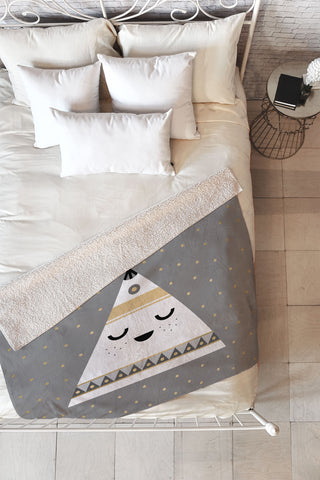 Elisabeth Fredriksson Little Tipi Fleece Throw Blanket