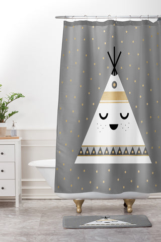 Elisabeth Fredriksson Little Tipi Shower Curtain And Mat