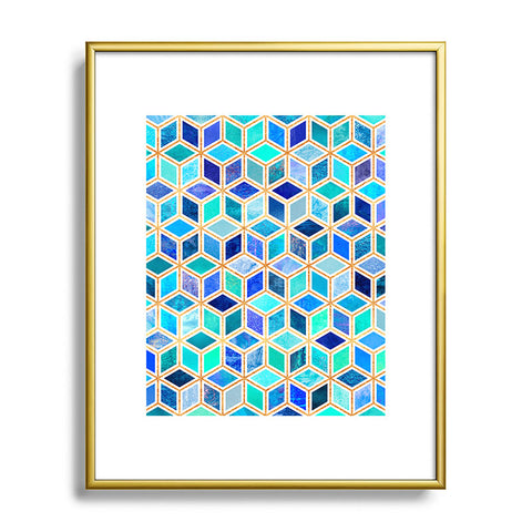 Elisabeth Fredriksson Magic Blue Metal Framed Art Print