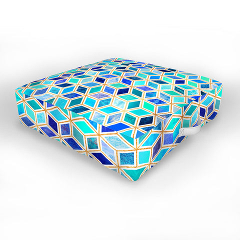 Elisabeth Fredriksson Magic Blue Outdoor Floor Cushion