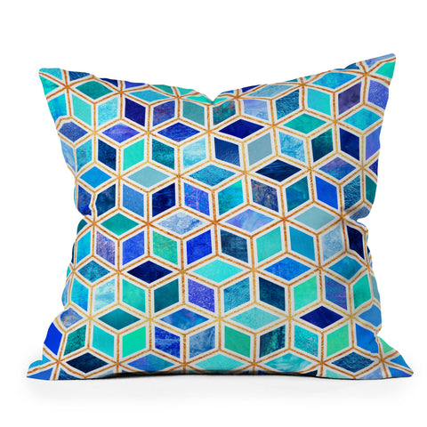 Elisabeth Fredriksson Magic Blue Throw Pillow