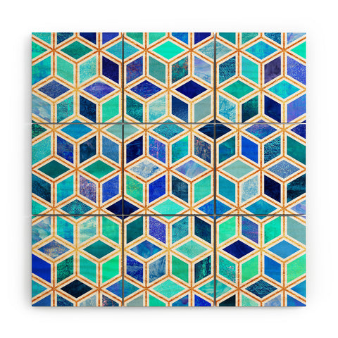 Elisabeth Fredriksson Magic Blue Wood Wall Mural