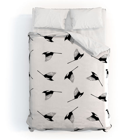 Elisabeth Fredriksson Magpies Duvet Cover
