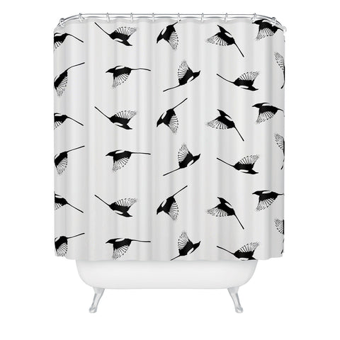 Elisabeth Fredriksson Magpies Shower Curtain
