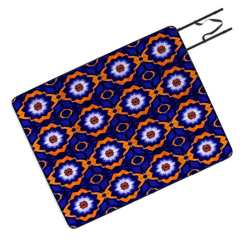 Elisabeth Fredriksson Midnight Flowers Picnic Blanket
