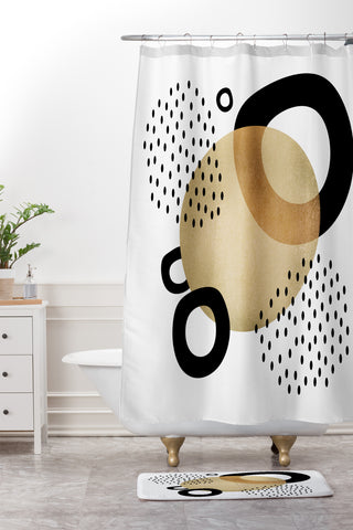 Elisabeth Fredriksson Minimal Graphic Shower Curtain And Mat