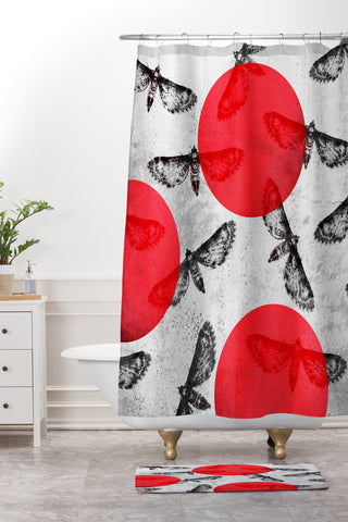 Elisabeth Fredriksson Moths II Shower Curtain And Mat