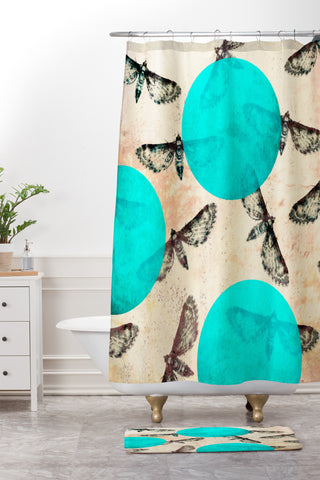 Elisabeth Fredriksson Moths Shower Curtain And Mat