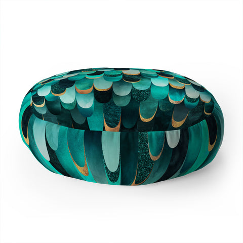 Elisabeth Fredriksson Ocean Scales Floor Pillow Round