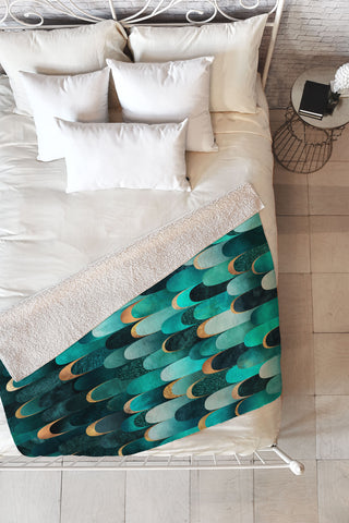Elisabeth Fredriksson Ocean Scales Fleece Throw Blanket