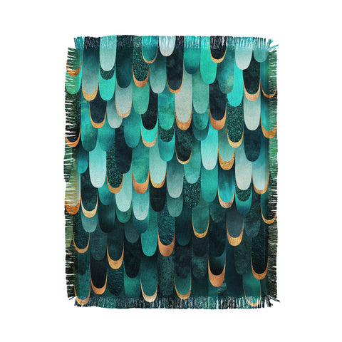 Elisabeth Fredriksson Ocean Scales Throw Blanket