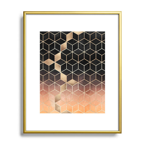 Elisabeth Fredriksson Ombre Cubes Metal Framed Art Print