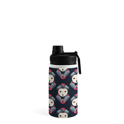 Elisabeth Fredriksson Owl Dark Background Water Bottle