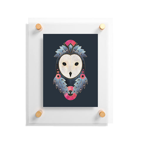 Elisabeth Fredriksson Owl Dark Background Floating Acrylic Print