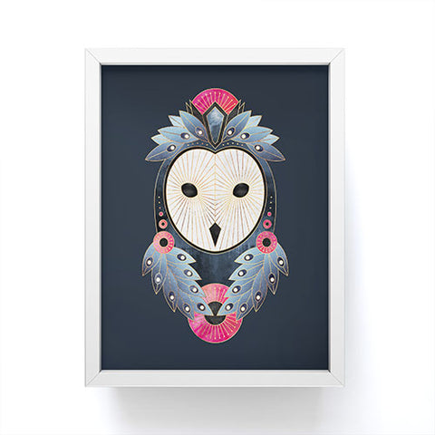 Elisabeth Fredriksson Owl Dark Background Framed Mini Art Print