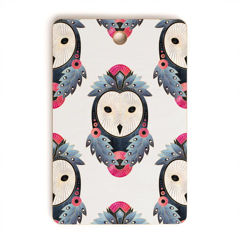 Elisabeth Fredriksson Owl Light Background Cutting Board Rectangle