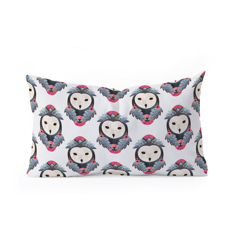 Elisabeth Fredriksson Owl Light Background Oblong Throw Pillow