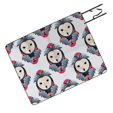 Elisabeth Fredriksson Owl Light Background Picnic Blanket