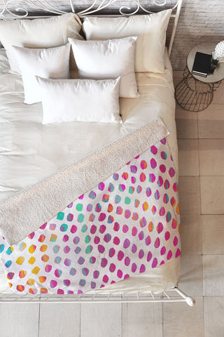 Elisabeth Fredriksson Paradise Dots Fleece Throw Blanket