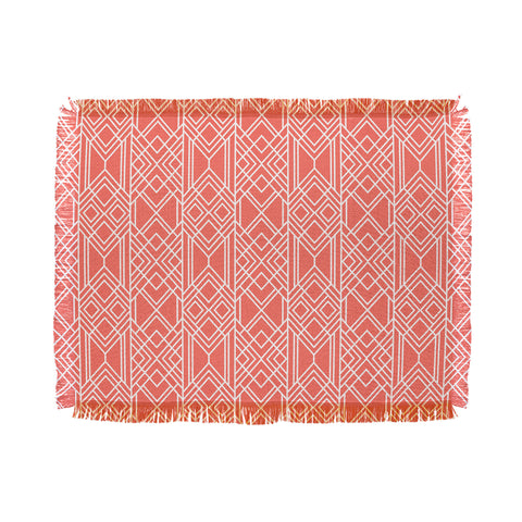 Elisabeth Fredriksson Peach Echo Geo Throw Blanket