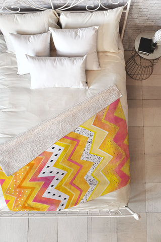 Elisabeth Fredriksson Pineapple Crush Fleece Throw Blanket