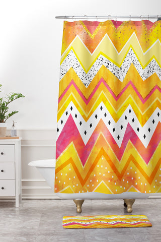 Elisabeth Fredriksson Pineapple Crush Shower Curtain And Mat