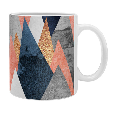 Elisabeth Fredriksson Pink And Navy Peaks Coffee Mug