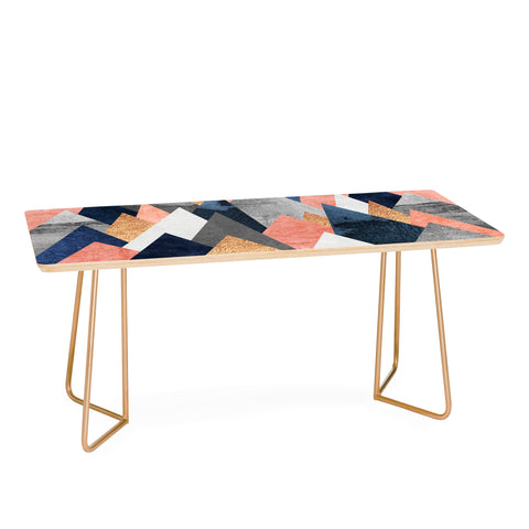 Elisabeth Fredriksson Pink And Navy Peaks Coffee Table