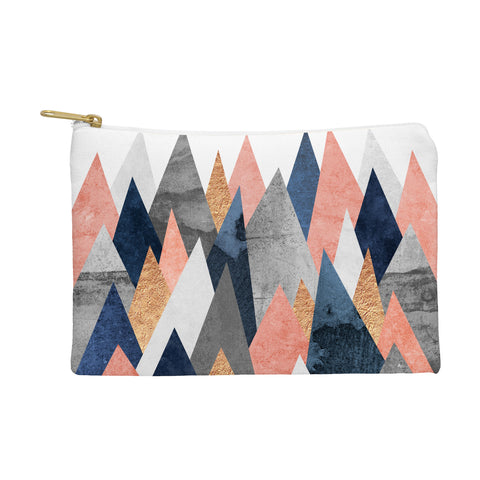 Elisabeth Fredriksson Pink And Navy Peaks Pouch