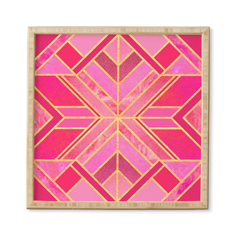 Elisabeth Fredriksson Pink Geo Star Framed Wall Art