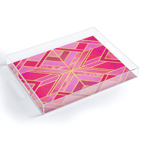 Elisabeth Fredriksson Pink Geo Star Acrylic Tray