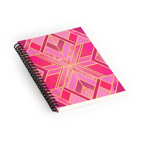 Elisabeth Fredriksson Pink Geo Star Spiral Notebook