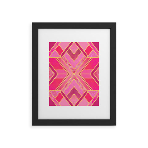 Elisabeth Fredriksson Pink Geo Star Framed Art Print