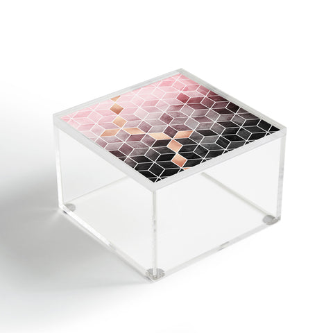Elisabeth Fredriksson Pink Grey Gradient Cubes Acrylic Box