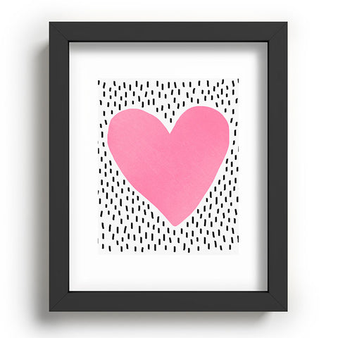 Elisabeth Fredriksson Pink Heart Recessed Framing Rectangle