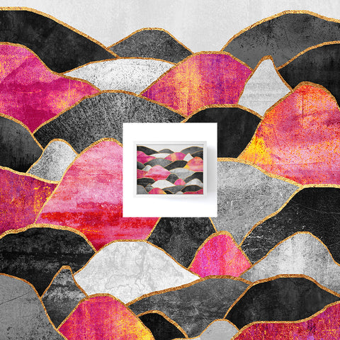 Elisabeth Fredriksson Pink Hills Framed Mini Art Print