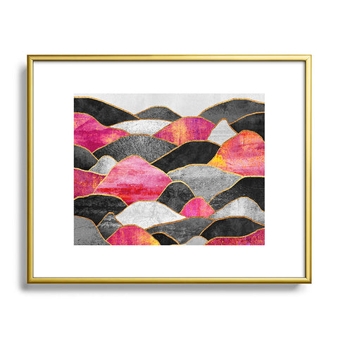 Elisabeth Fredriksson Pink Hills Metal Framed Art Print