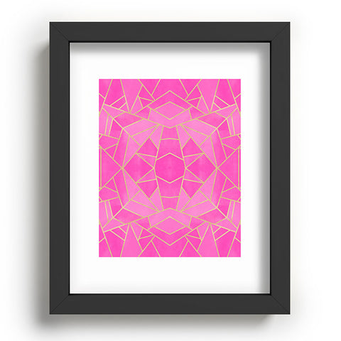 Elisabeth Fredriksson Pink Mosaic Sun Recessed Framing Rectangle